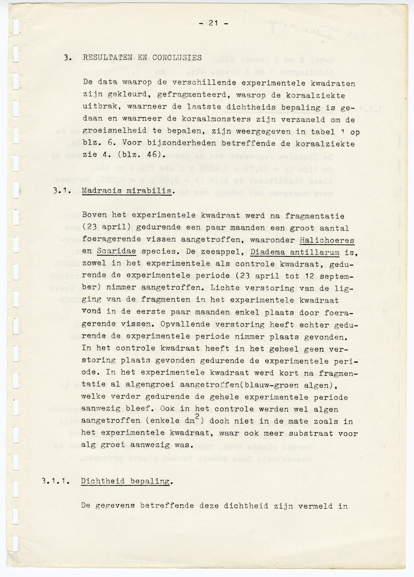 Z  Onderzoek naar de efficientie van de vegetatieve voortplanting van steenkoralen (Scleractinia) - New Page