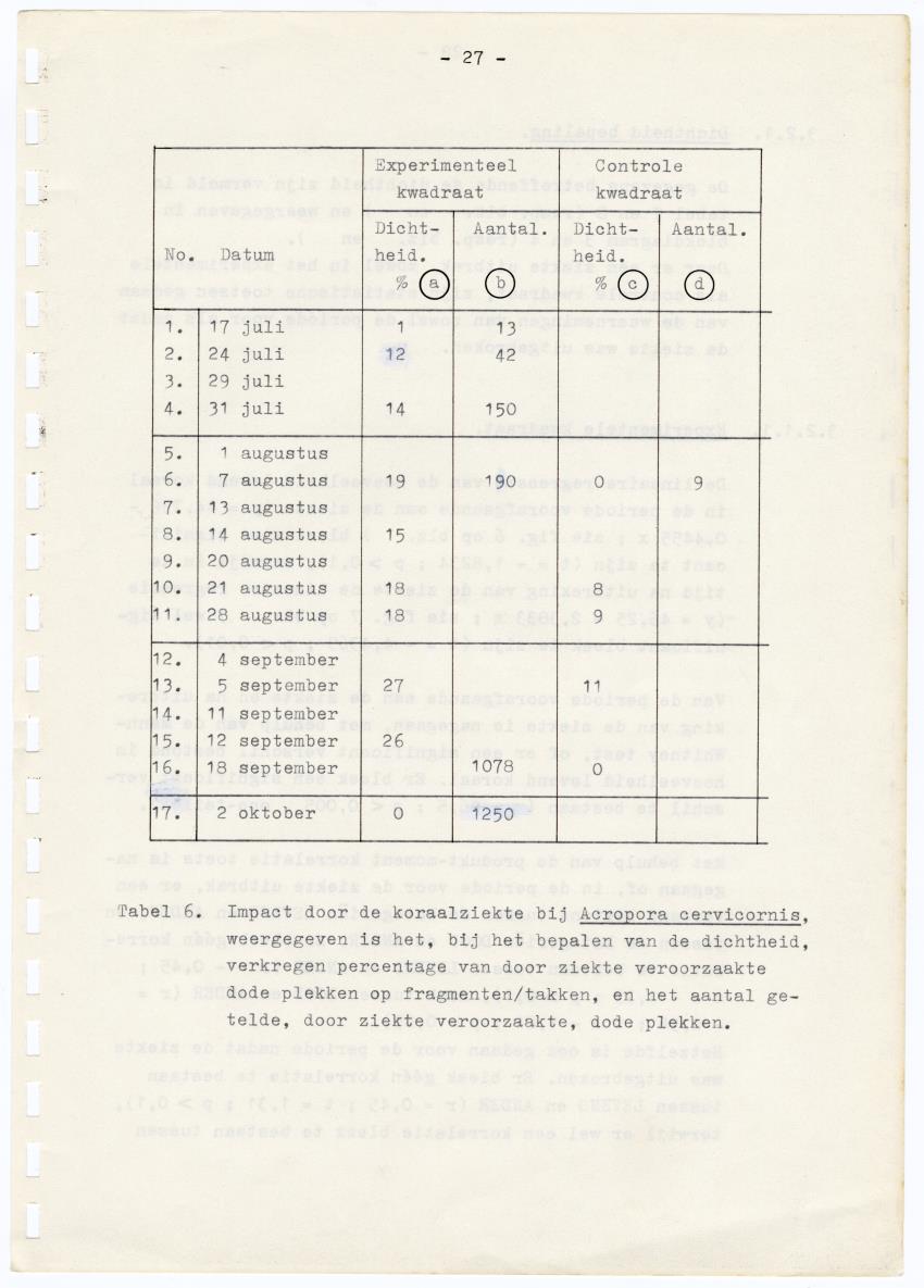Z  Onderzoek naar de efficientie van de vegetatieve voortplanting van steenkoralen (Scleractinia) - New Page