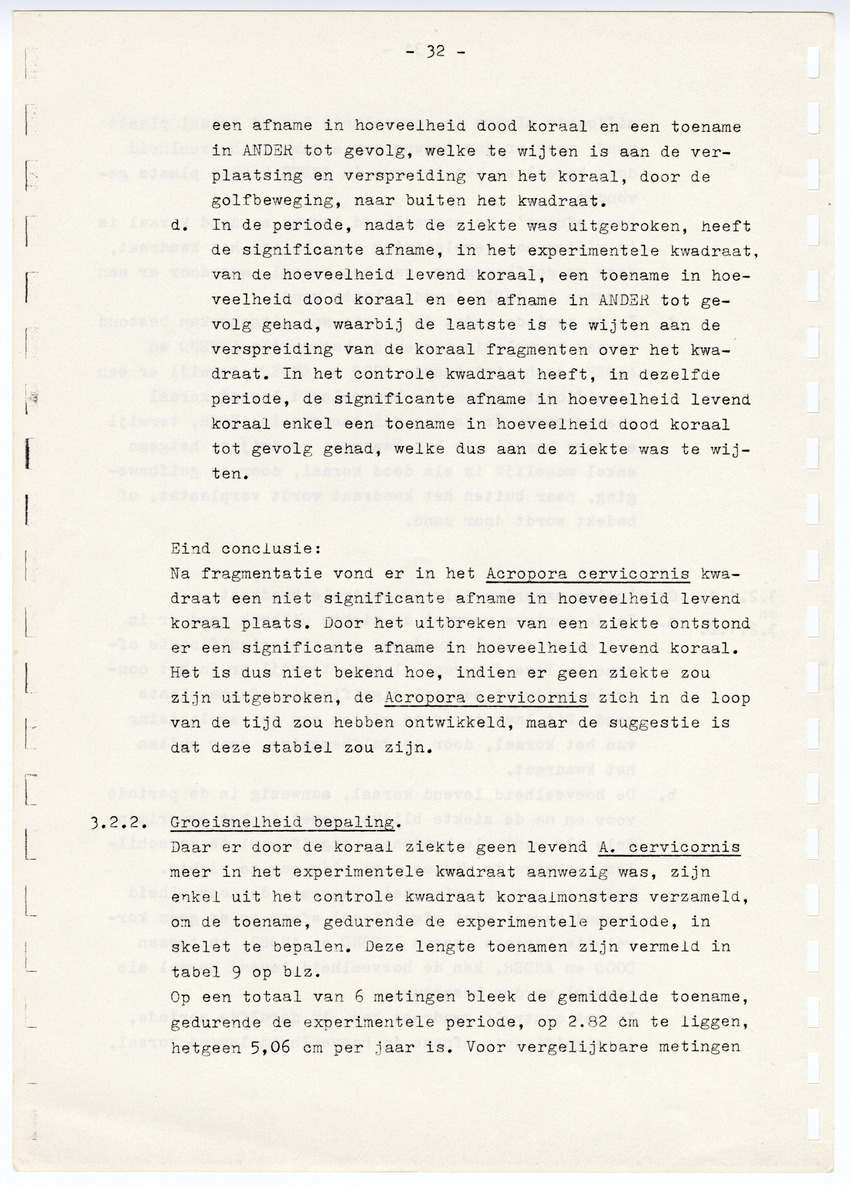 Z  Onderzoek naar de efficientie van de vegetatieve voortplanting van steenkoralen (Scleractinia) - New Page