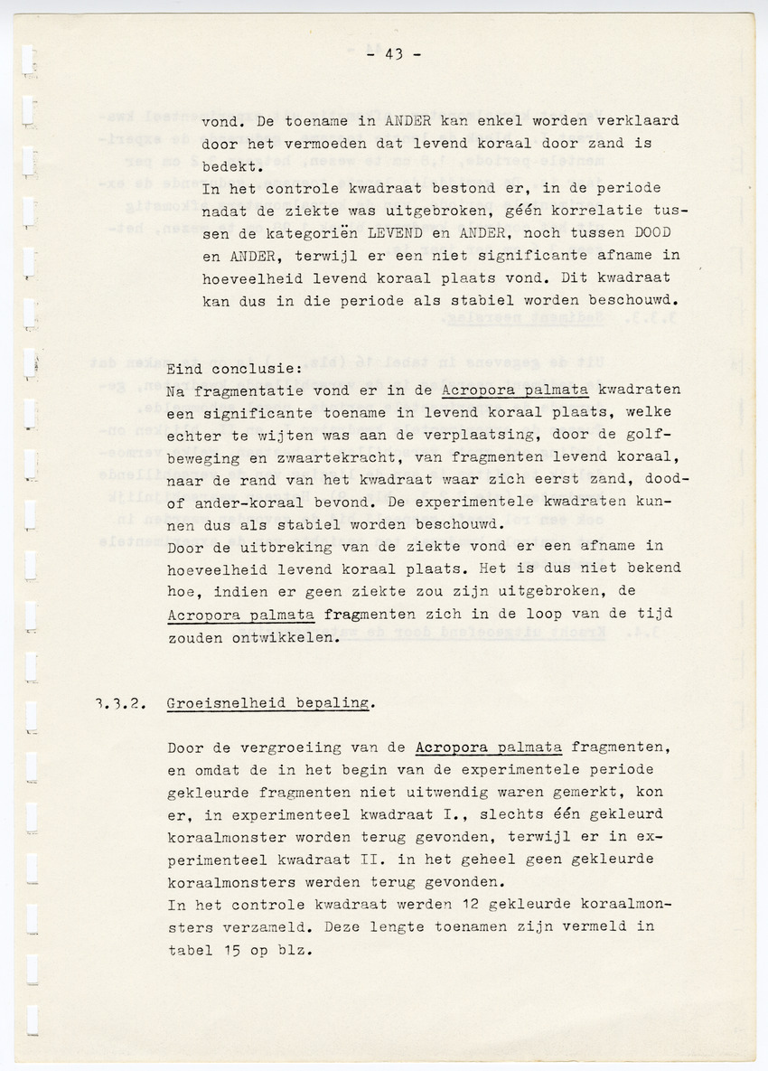 Z  Onderzoek naar de efficientie van de vegetatieve voortplanting van steenkoralen (Scleractinia) - New Page
