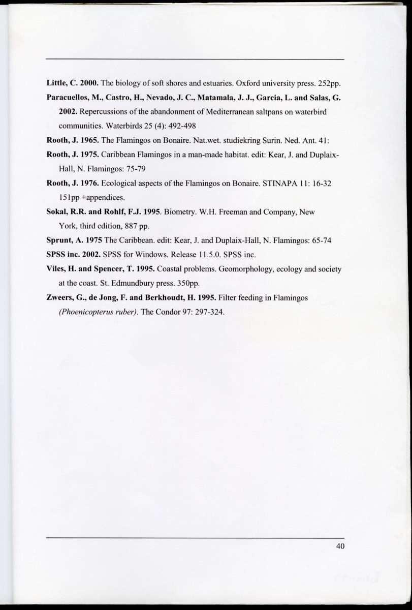 Z Characterization of foraging areas of the Caribbean Flamingo Phoenicopterus ruber on Curacao (Netherlands Antilles) - New Page