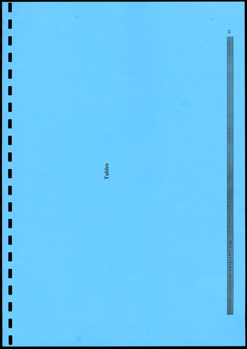 Curacao Annual Divers Survey 1997 - New Page