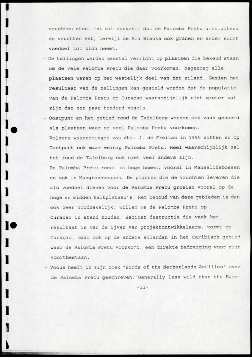 Z  Tellingen van de Palomba Pretu - Columba squamosa - New Page