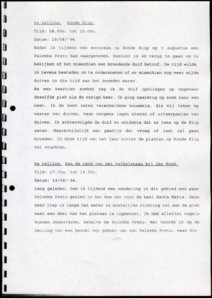 Z  Tellingen van de Palomba Pretu - Columba squamosa - New Page