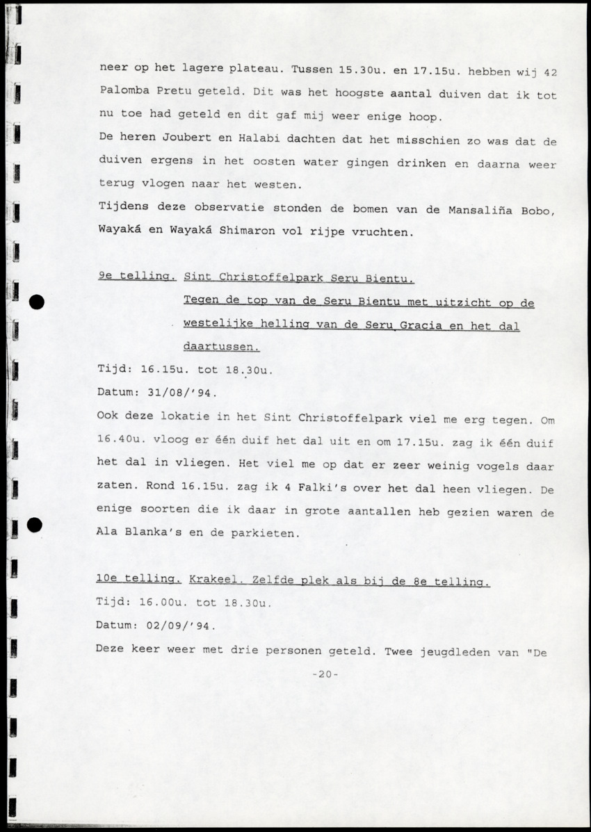 Z  Tellingen van de Palomba Pretu - Columba squamosa - New Page