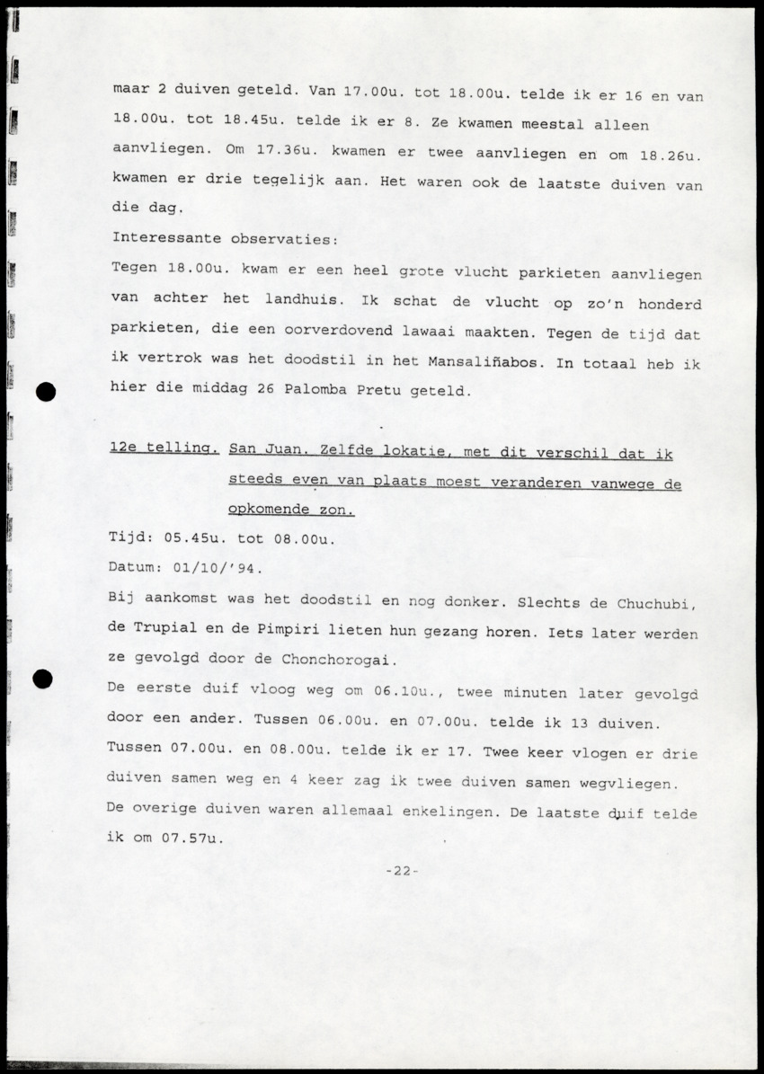 Z  Tellingen van de Palomba Pretu - Columba squamosa - New Page