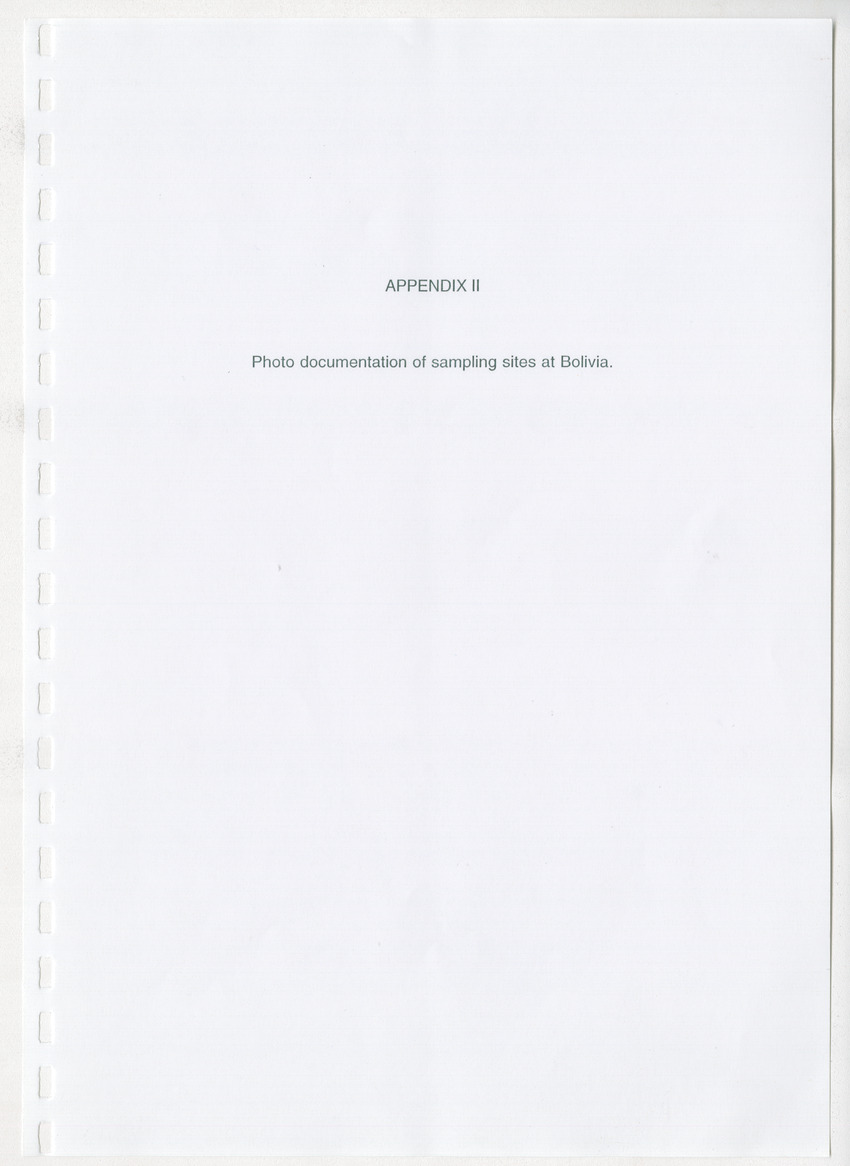 Z Brief Biological Inventory of Bolivia, Bonaire, Netherlands Antilles - New Page