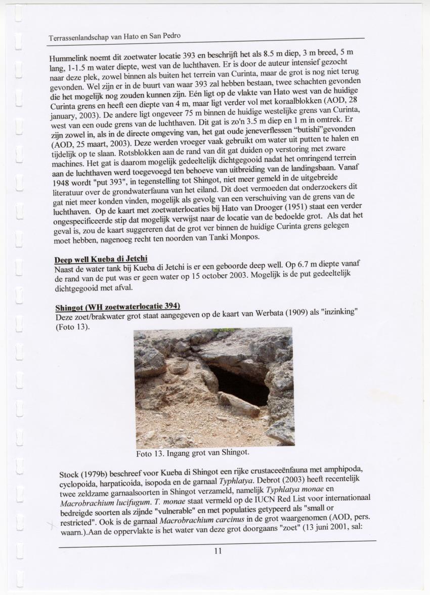 Z Terrassenlandschap van Hato en San Pedro: Inventory report van conserveringswaarden en bibliografie - New Page