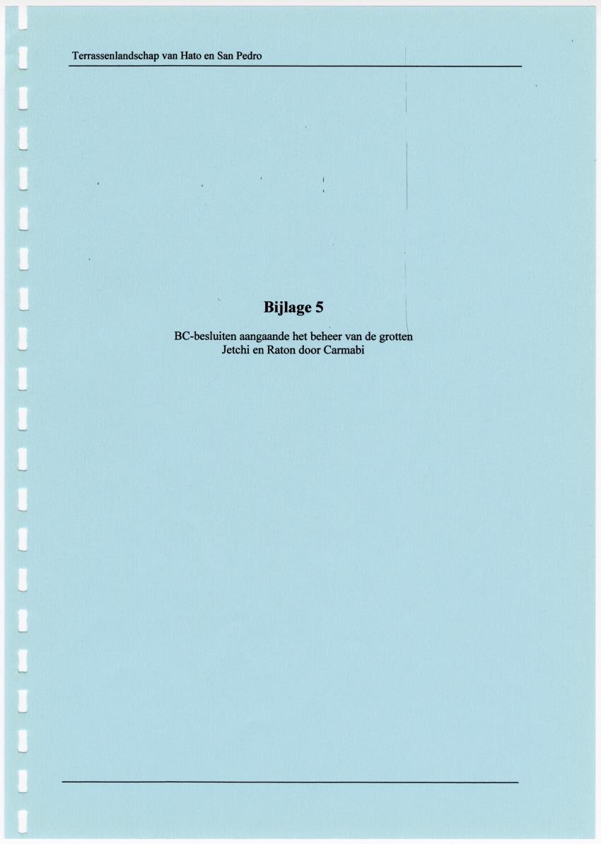 Z Terrassenlandschap van Hato en San Pedro: Inventory report van conserveringswaarden en bibliografie - New Page