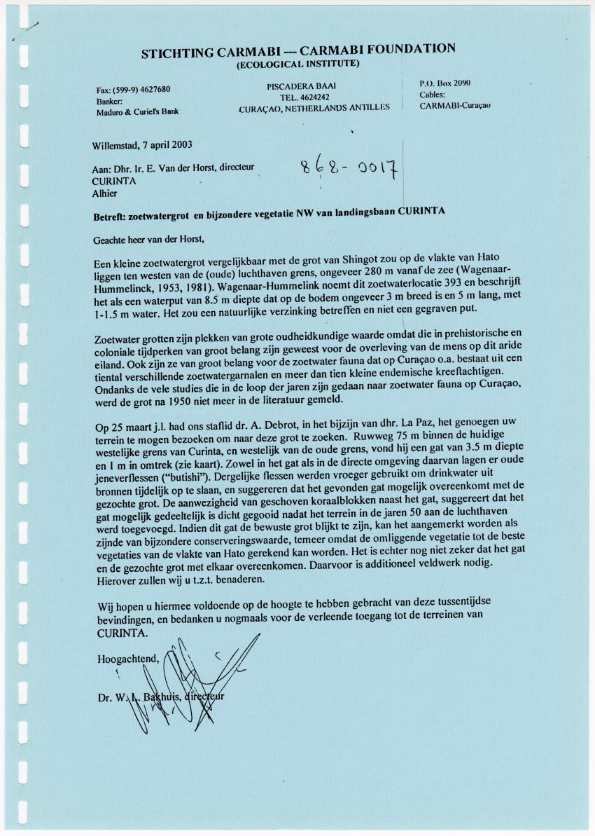 Z Terrassenlandschap van Hato en San Pedro: Inventory report van conserveringswaarden en bibliografie - New Page