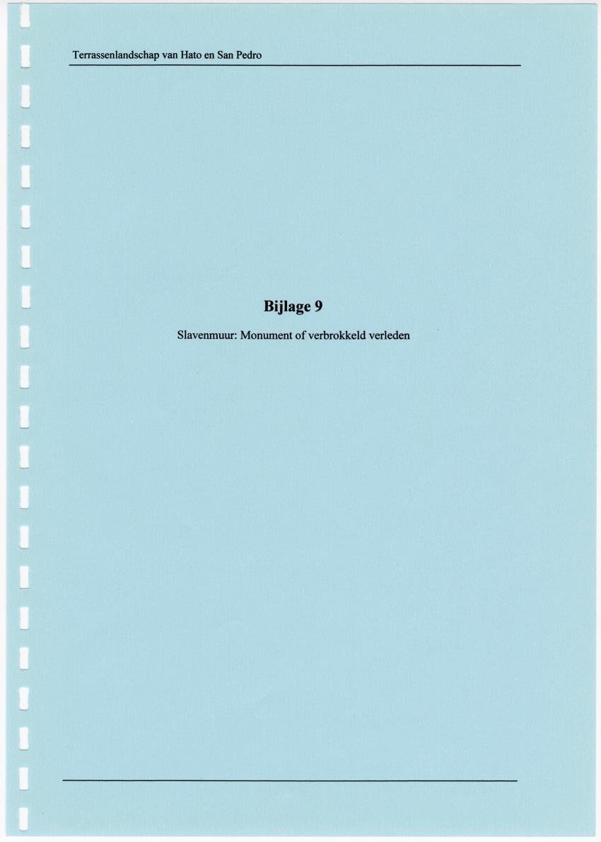 Z Terrassenlandschap van Hato en San Pedro: Inventory report van conserveringswaarden en bibliografie - New Page