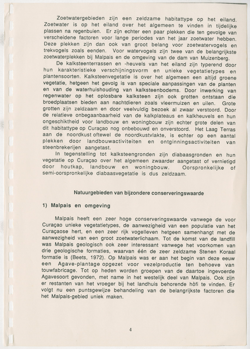 Z Natuurgebieden van bijzondere conserveringswaarde op Curacao - New Page