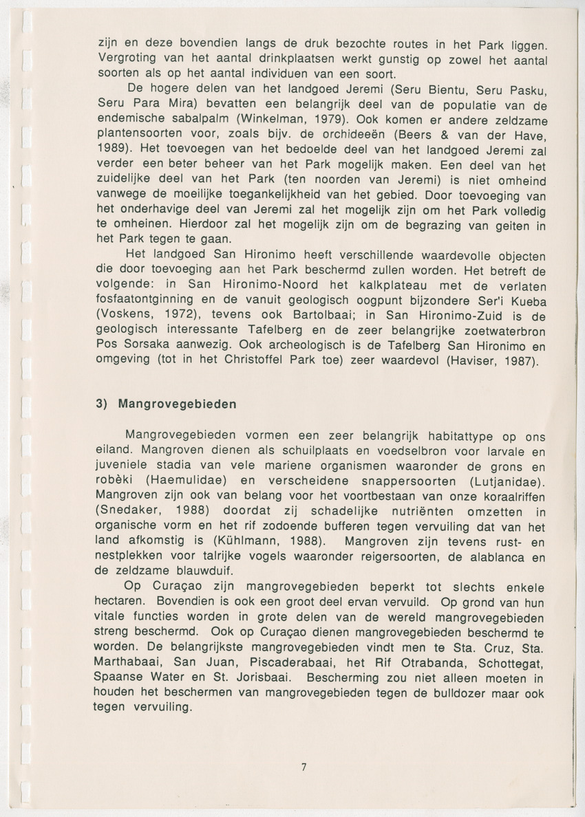 Z Natuurgebieden van bijzondere conserveringswaarde op Curacao - New Page