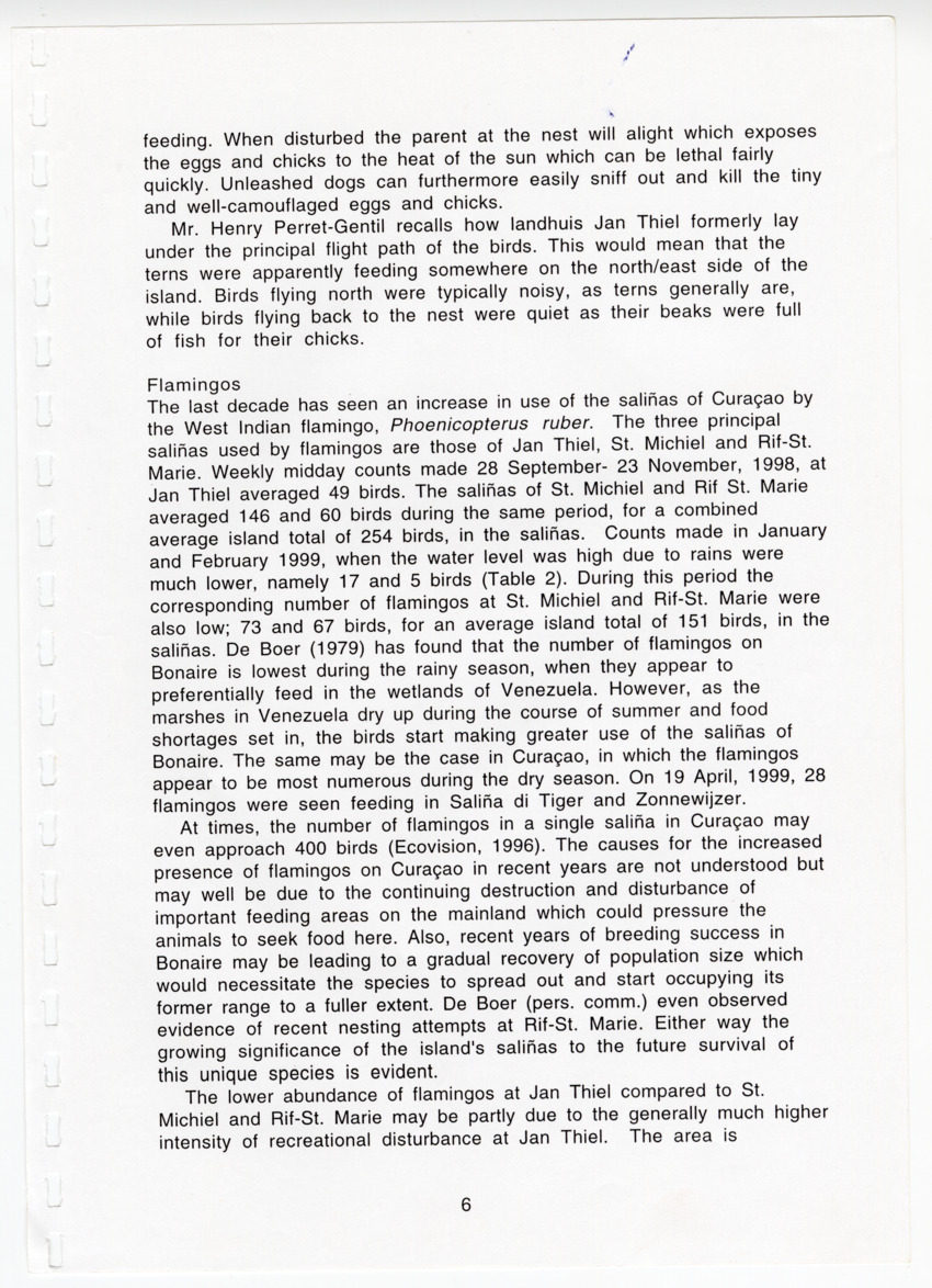 Z Avifaunal and Botanical Survey of the Jan Thiel Lagoon Conservation Area, Curacao - New Page