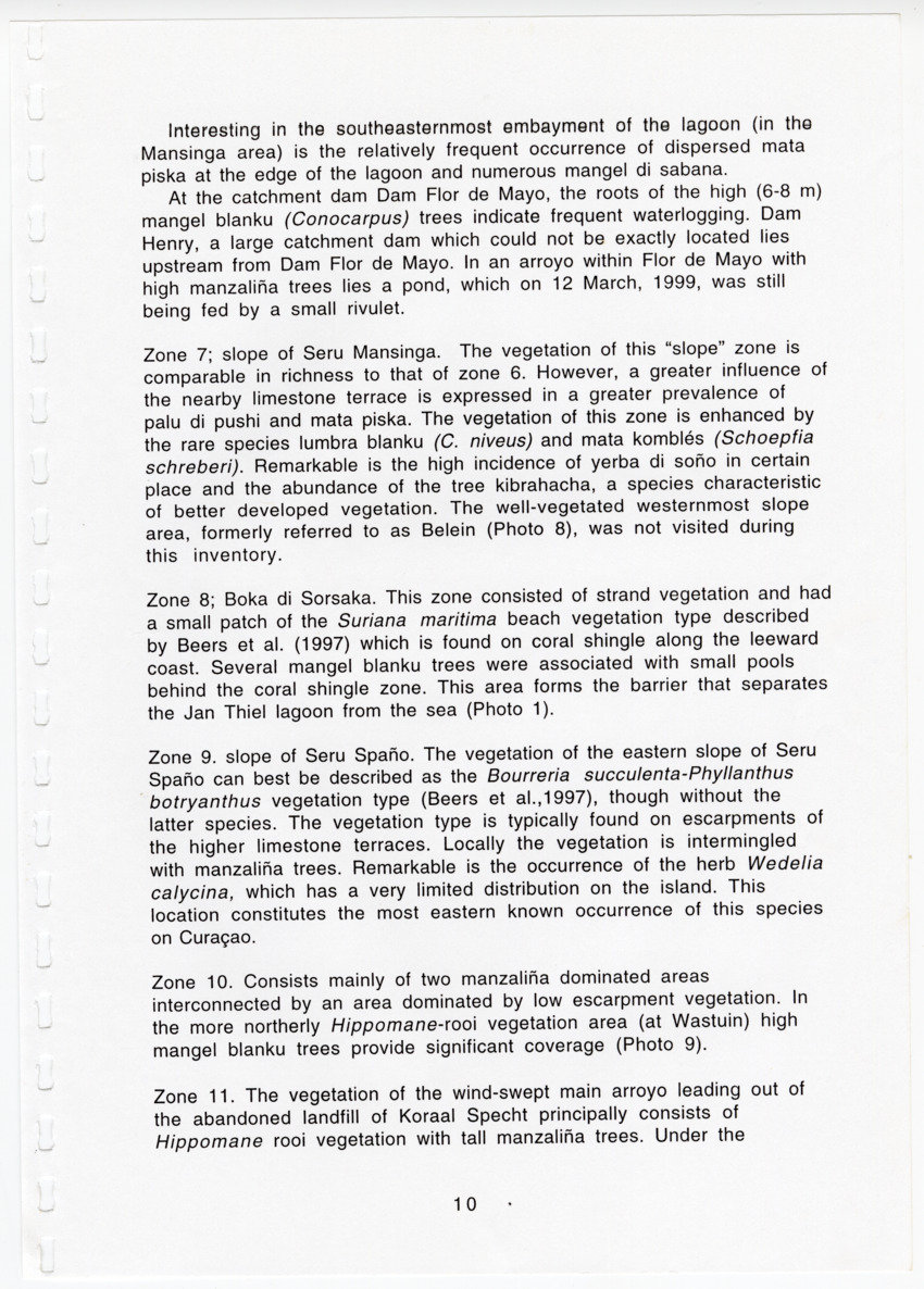 Z Avifaunal and Botanical Survey of the Jan Thiel Lagoon Conservation Area, Curacao - New Page