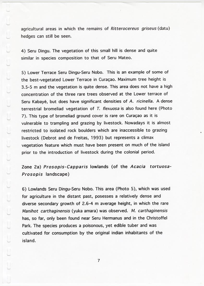 Z Brief Biological Inventory of Portomari Estate, Curacao - New Page
