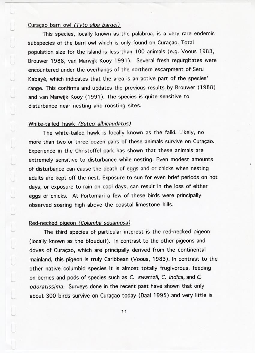 Z Brief Biological Inventory of Portomari Estate, Curacao - New Page