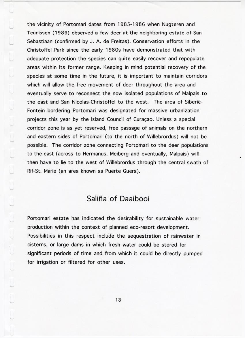 Z Brief Biological Inventory of Portomari Estate, Curacao - New Page