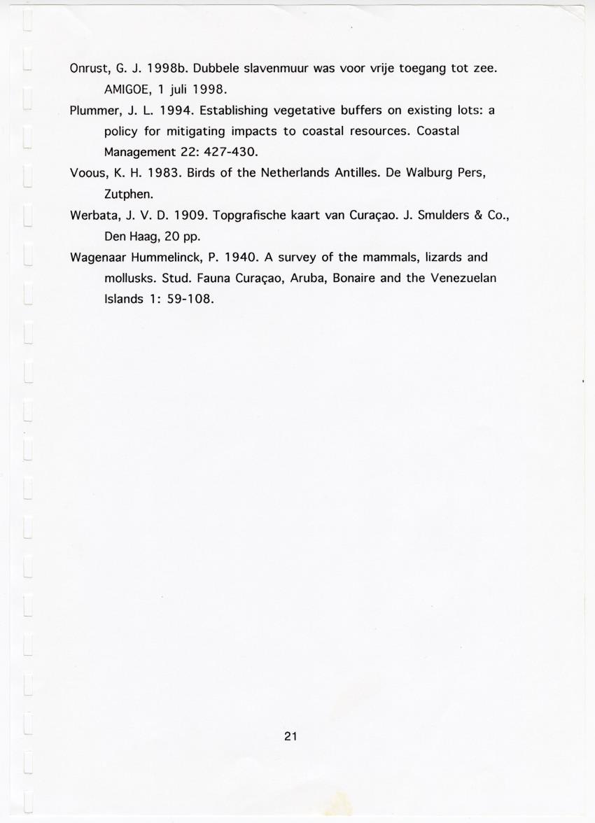 Z Brief Biological Inventory of Portomari Estate, Curacao - New Page