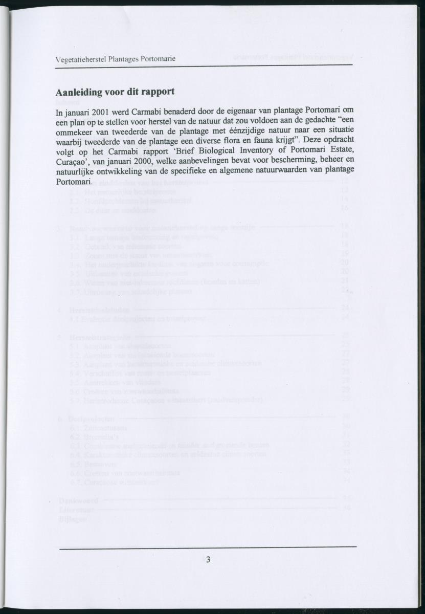 Ecologische ommekeer op basis van vegetatieherstel: plantages Portomari - Page 2