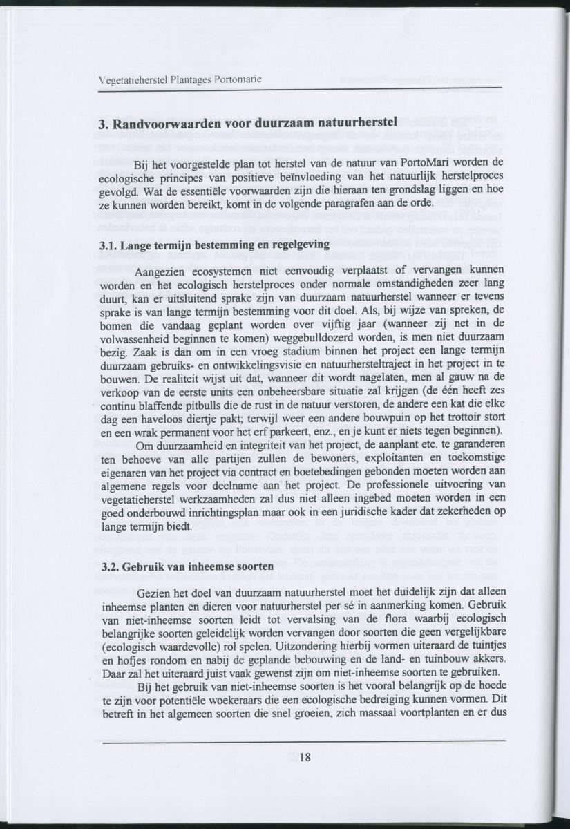 Ecologische ommekeer op basis van vegetatieherstel: plantages Portomari - Page 17