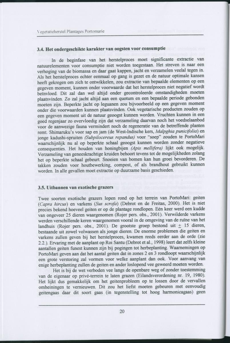 Ecologische ommekeer op basis van vegetatieherstel: plantages Portomari - Page 19