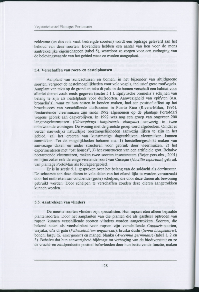 Ecologische ommekeer op basis van vegetatieherstel: plantages Portomari - Page 27