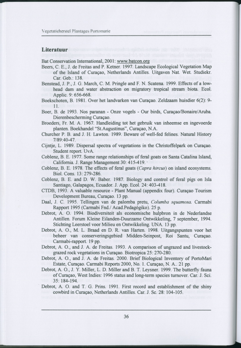 Ecologische ommekeer op basis van vegetatieherstel: plantages Portomari - Page 35