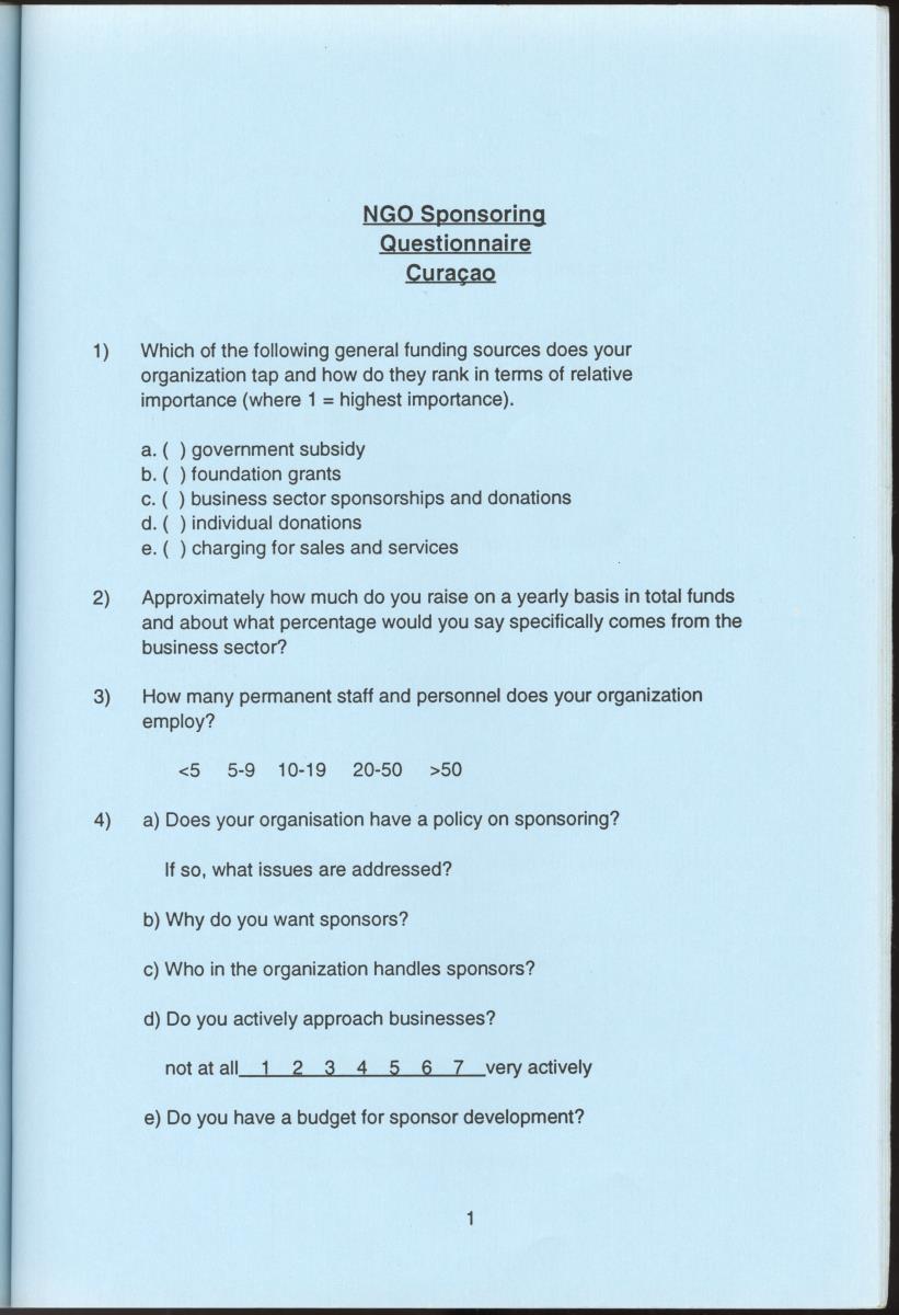 Z  Possibilities for Corporate Sponsoring of Nature Projects for the Carmabi/Stinapa Foundation, Curacao - New Page