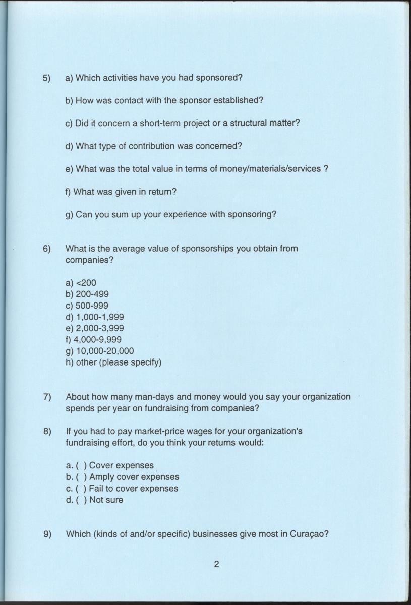 Z  Possibilities for Corporate Sponsoring of Nature Projects for the Carmabi/Stinapa Foundation, Curacao - New Page
