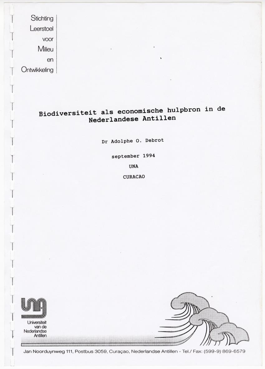 Z  Biodiversiteit als economische hulpbron in de Nederlandse Antillen - New Page