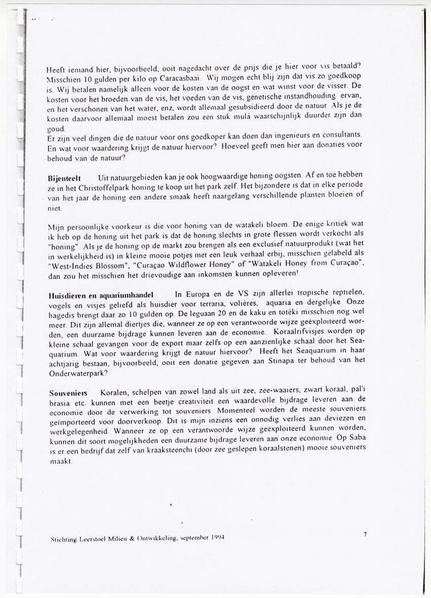 Z  Biodiversiteit als economische hulpbron in de Nederlandse Antillen - New Page