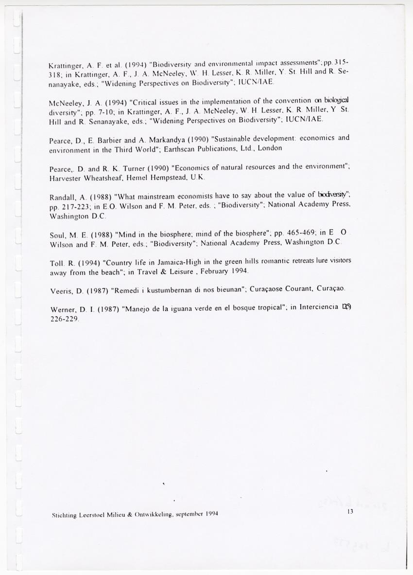 Z  Biodiversiteit als economische hulpbron in de Nederlandse Antillen - New Page