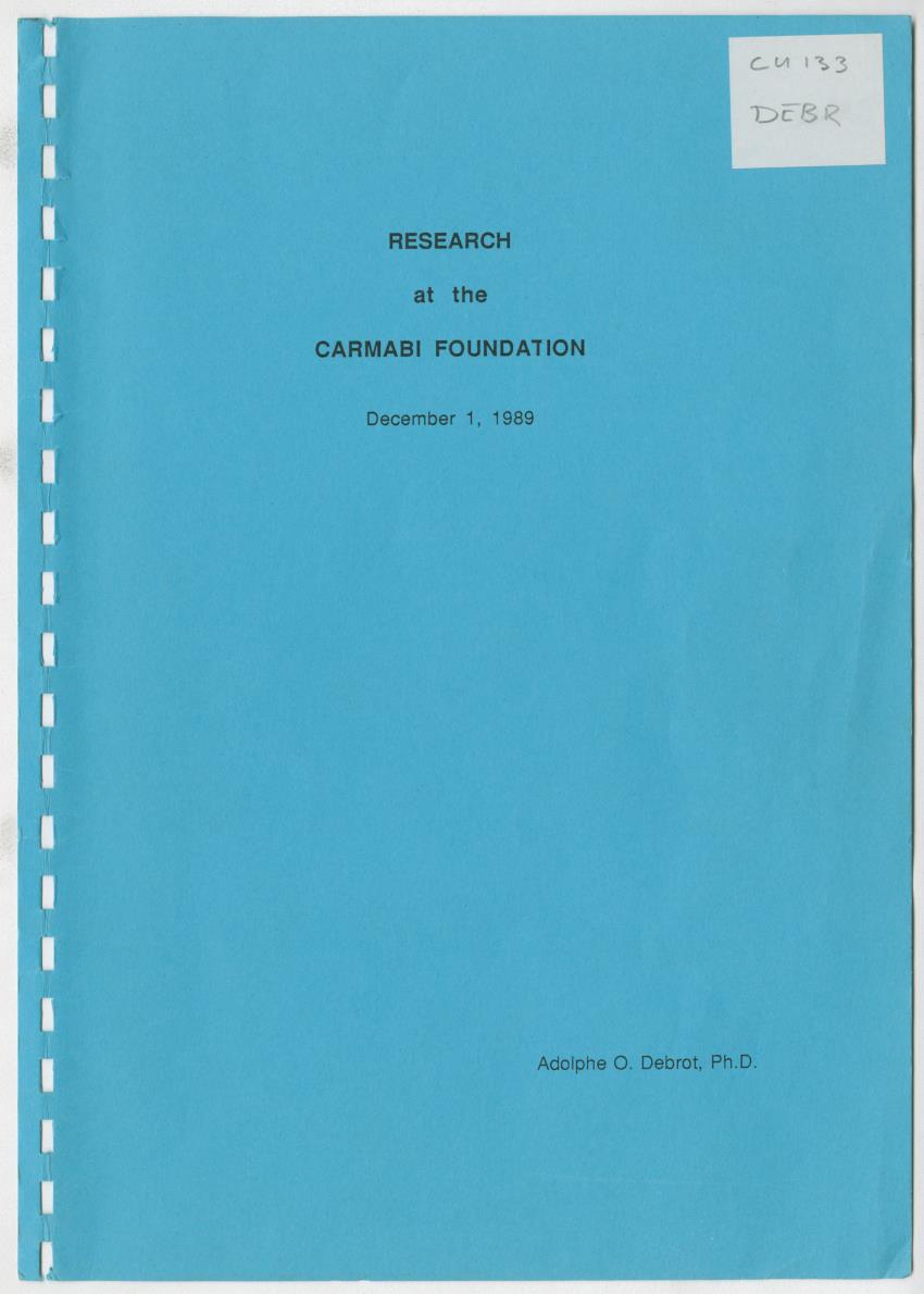 Z Research at the Carmabi Foundation - New Page