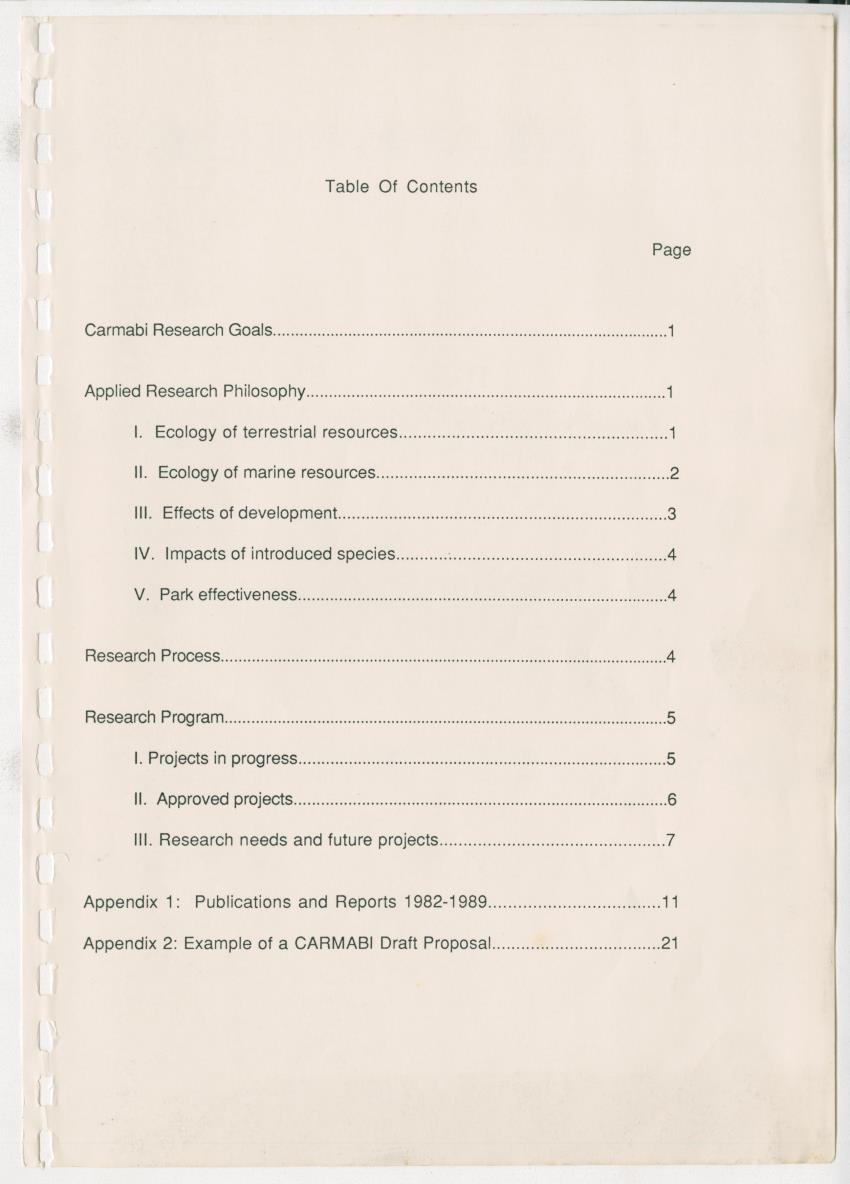 Z Research at the Carmabi Foundation - New Page
