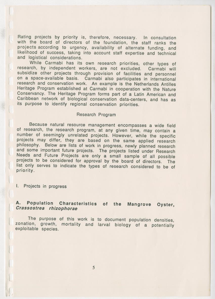 Z Research at the Carmabi Foundation - New Page