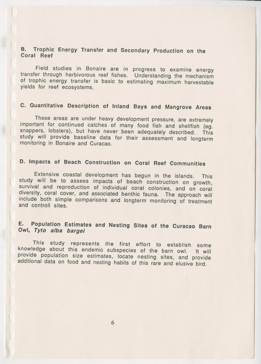 Z Research at the Carmabi Foundation - New Page