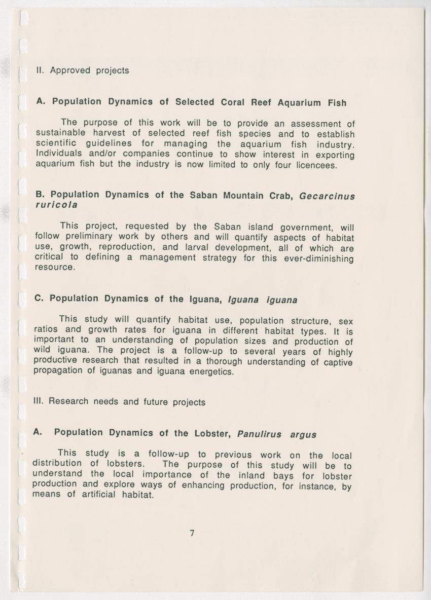 Z Research at the Carmabi Foundation - New Page