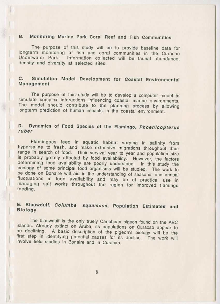 Z Research at the Carmabi Foundation - New Page