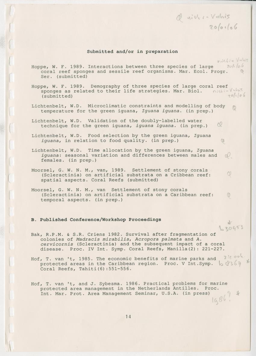 Z Research at the Carmabi Foundation - New Page