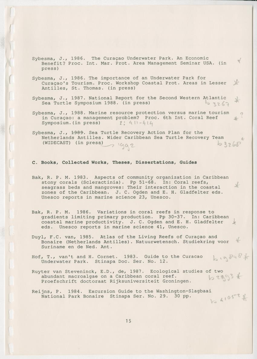 Z Research at the Carmabi Foundation - New Page