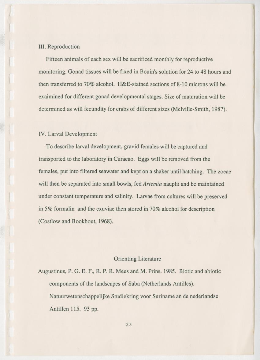 Z Research at the Carmabi Foundation - New Page