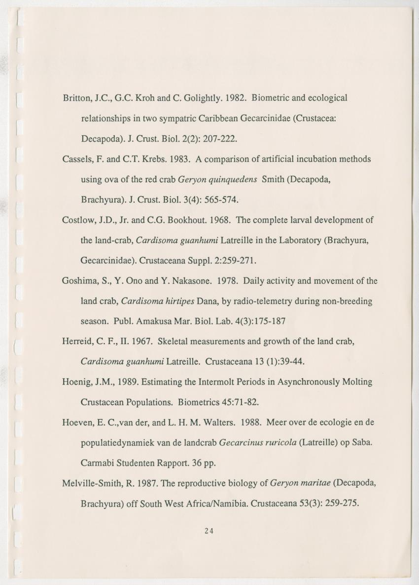 Z Research at the Carmabi Foundation - New Page