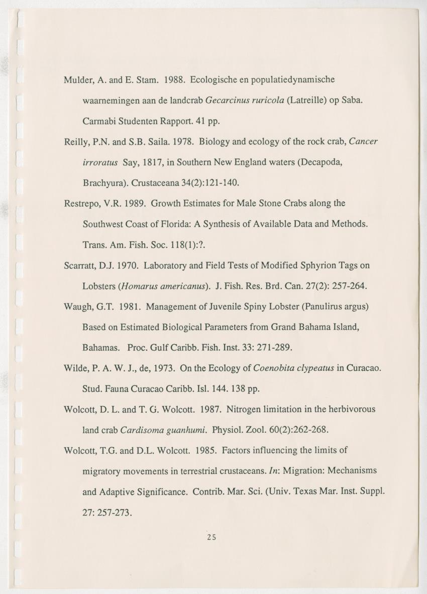 Z Research at the Carmabi Foundation - New Page