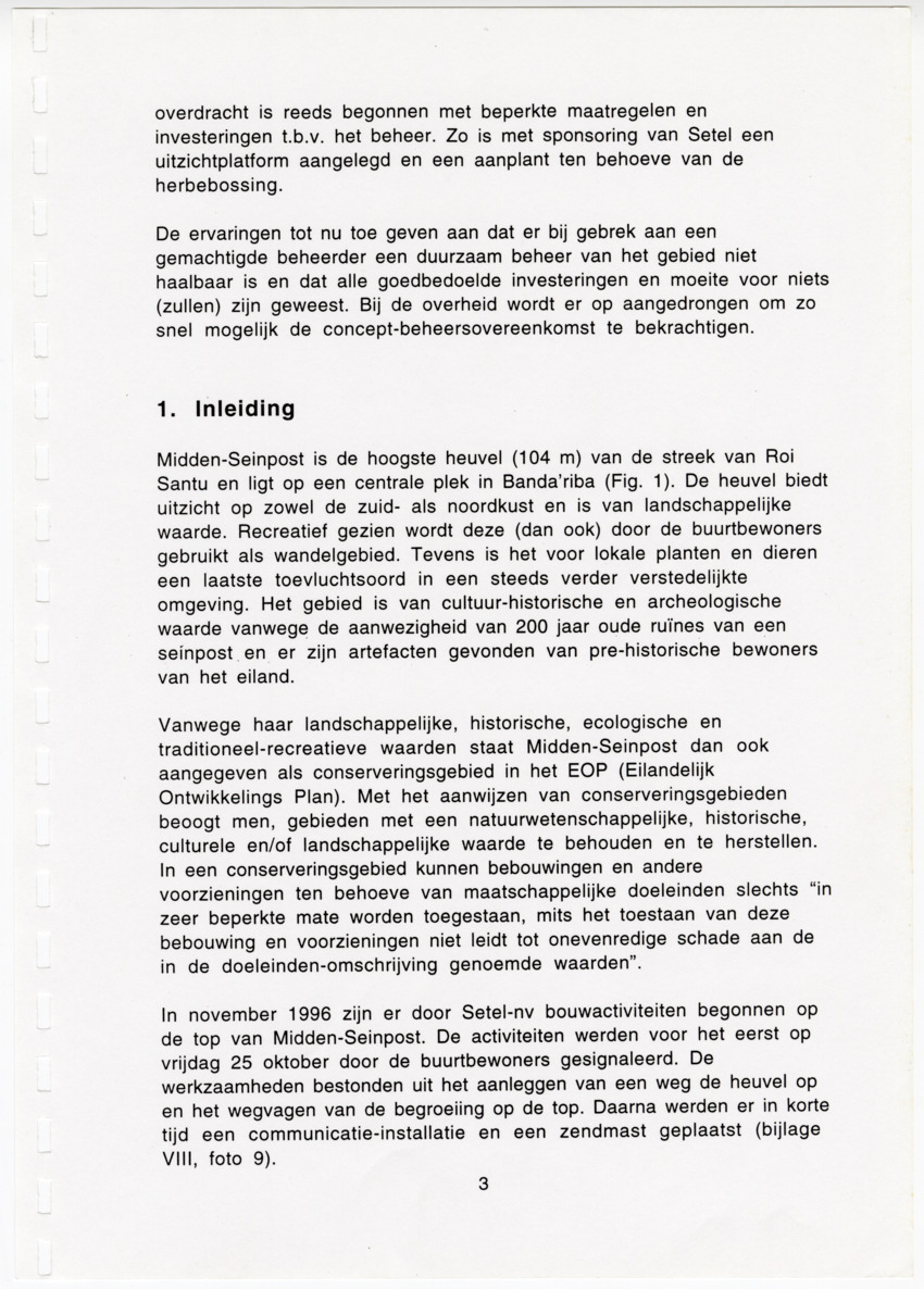 Z Uitgangspunten voor het Beheer van Conserveringsgebied Midden-Seinpost, Roi Santu, Curacao - New Page