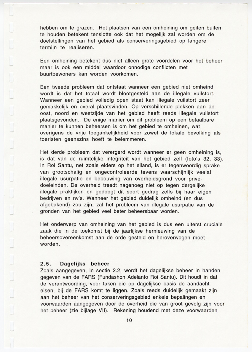 Z Uitgangspunten voor het Beheer van Conserveringsgebied Midden-Seinpost, Roi Santu, Curacao - New Page