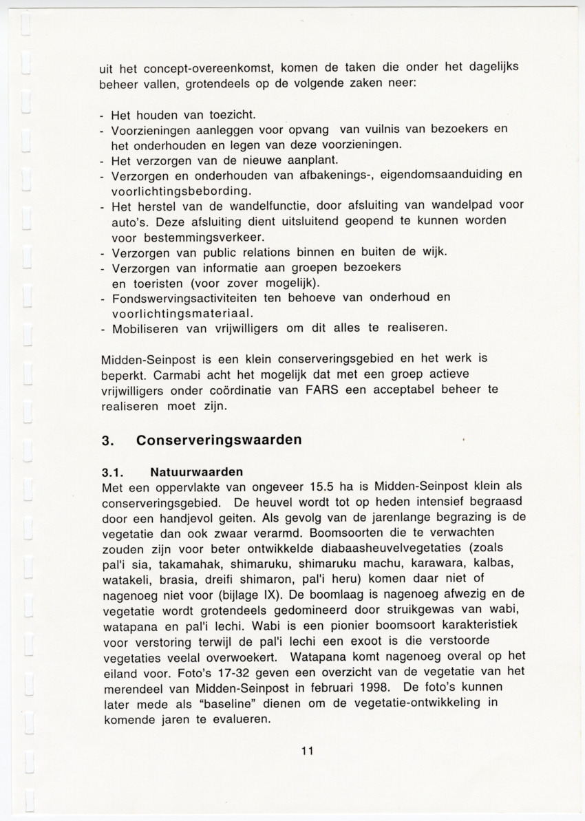 Z Uitgangspunten voor het Beheer van Conserveringsgebied Midden-Seinpost, Roi Santu, Curacao - New Page