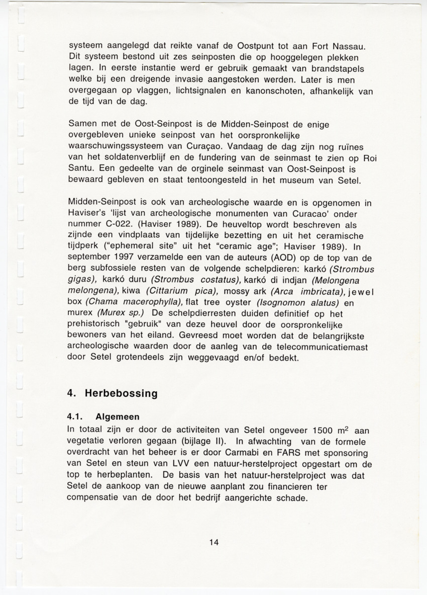 Z Uitgangspunten voor het Beheer van Conserveringsgebied Midden-Seinpost, Roi Santu, Curacao - New Page