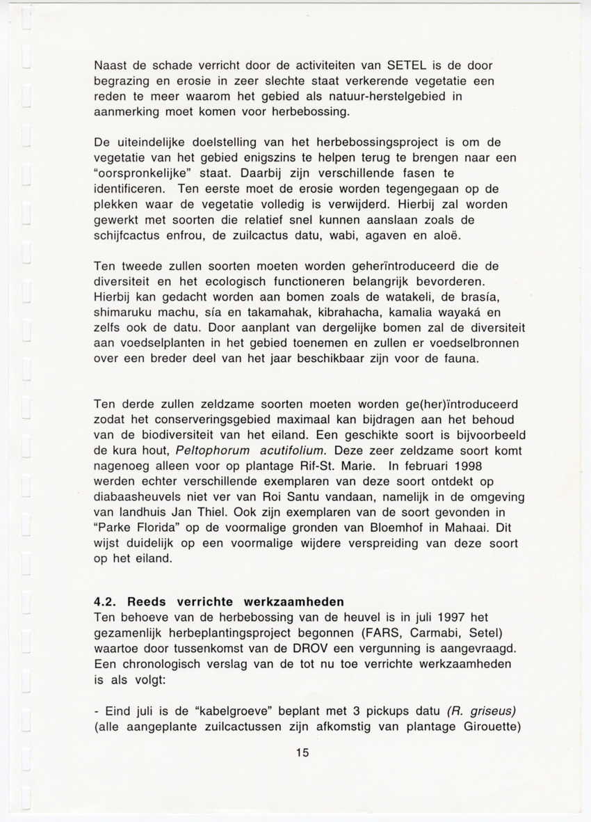 Z Uitgangspunten voor het Beheer van Conserveringsgebied Midden-Seinpost, Roi Santu, Curacao - New Page