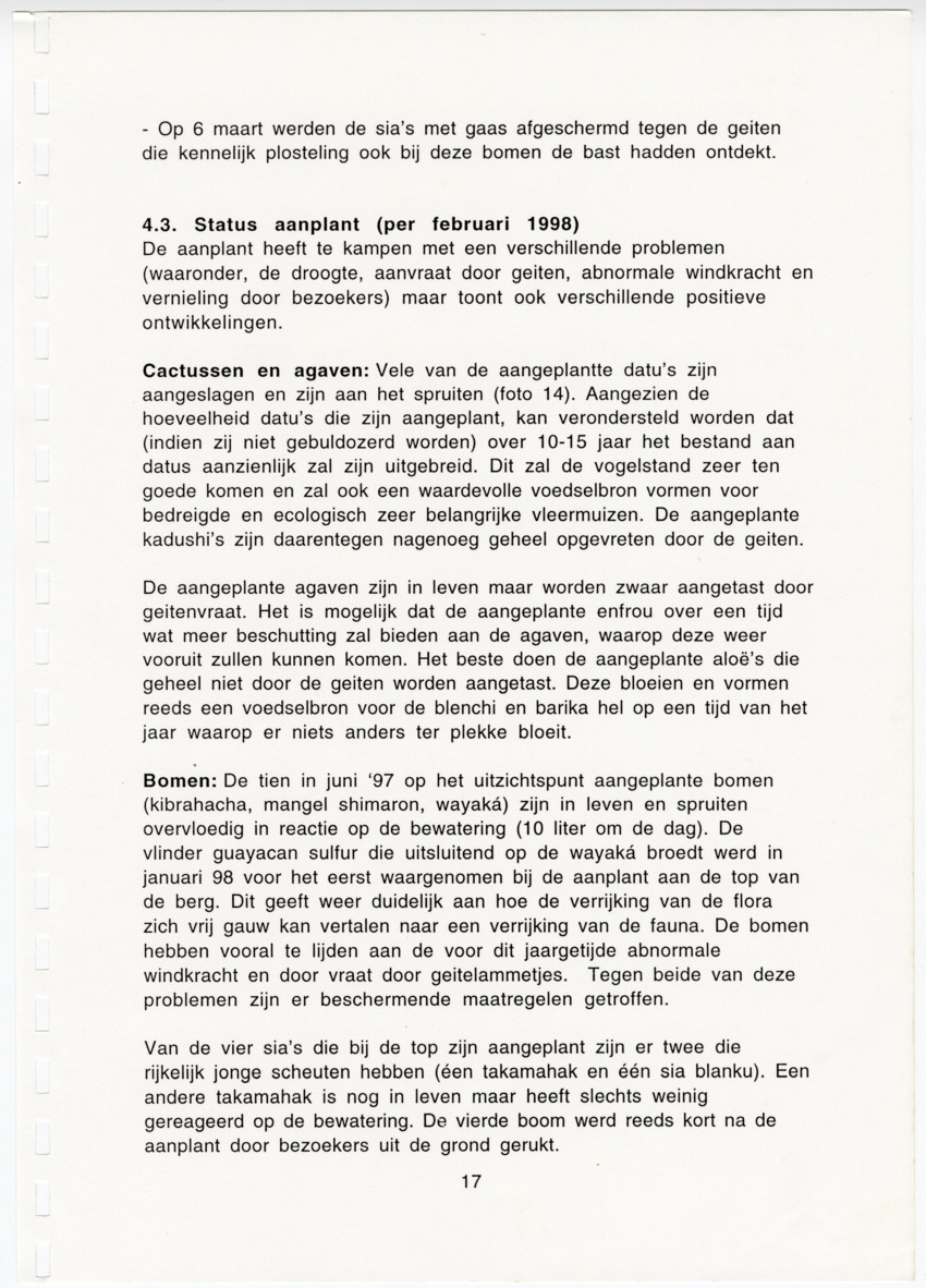 Z Uitgangspunten voor het Beheer van Conserveringsgebied Midden-Seinpost, Roi Santu, Curacao - New Page